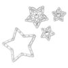 Körperschmuck-Set (4), Stern, Weiß