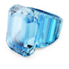 Lucent Cocktailring mit Achtkant-Schliff, Blau Lucent Cocktailring mit Achtkant-Schliff, Blau