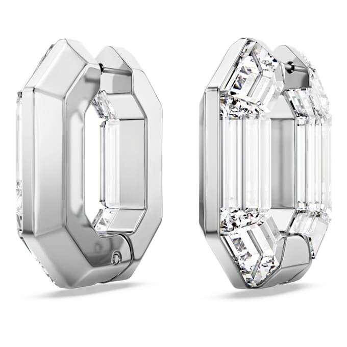 Lucent Ohrringe in Achteckform, klein, weiß Lucent Ohrringe in Achteckform, klein, weiß