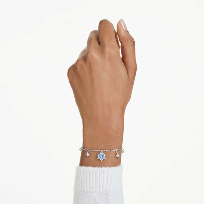 Magic-Armband „Snowflake“, blau, rhodiniert Magic-Armband „Snowflake“, blau, rhodiniert