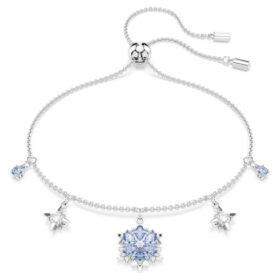 Magic-Armband „Snowflake“, blau, rhodiniert