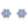 Magic Ohrringe „Snowflake“, Blau, rhodiniert