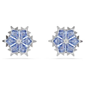 Magic Ohrringe „Snowflake“, Blau, rhodiniert