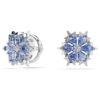 Magic Ohrringe „Snowflake“, Blau, rhodiniert