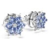Magic Ohrringe „Snowflake“, Blau, rhodiniert