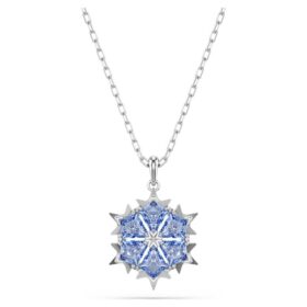 Magischer Anhänger „Schneeflocke“, blau, rhodiniert Magischer Anhänger „Schneeflocke“, blau, rhodiniert