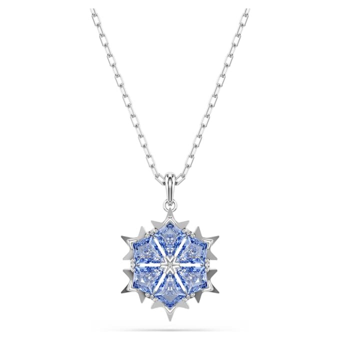 Magischer Anhänger „Schneeflocke“, blau, rhodiniert Magischer Anhänger „Schneeflocke“, blau, rhodiniert