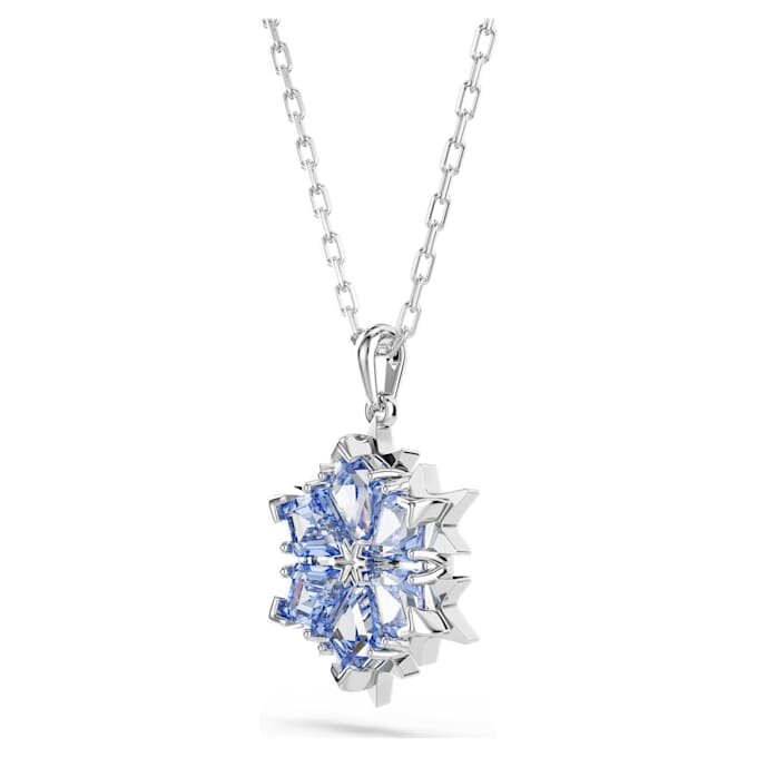 Magischer Anhänger „Schneeflocke“, blau, rhodiniert Magischer Anhänger „Schneeflocke“, blau, rhodiniert