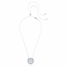 Magischer Anhänger und Brosche „Schneeflocke“, blau, rhodiniert Magischer Anhänger und Brosche „Schneeflocke“, blau, rhodiniert