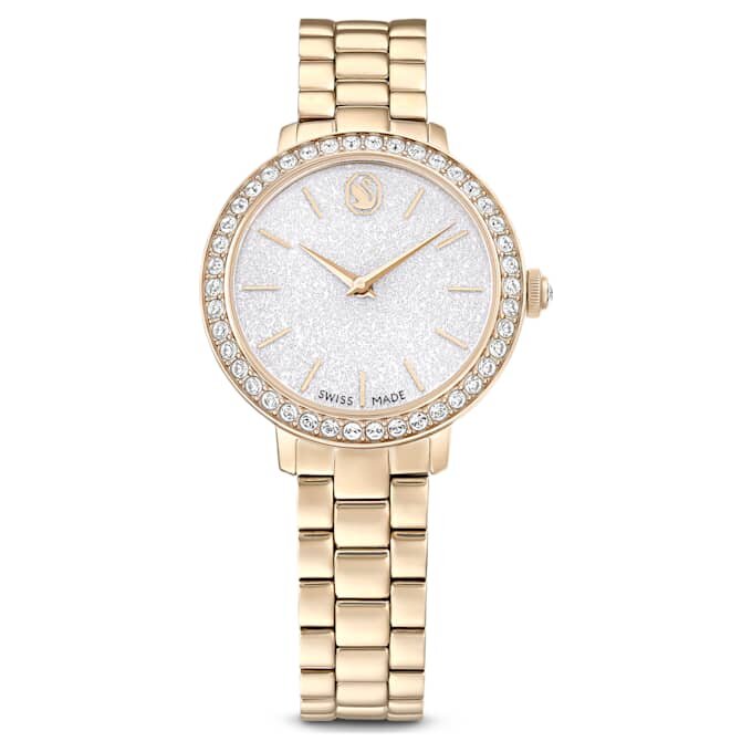 Matrix 3-Link-Uhr, Swiss Made, Metallarmband, goldfarben, champagnerfarbene PVD-Beschichtung Matrix 3-Link-Uhr, Swiss Made, Metallarmband, goldfarben, champagnerfarbene PVD-Beschichtung