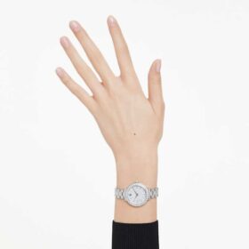 Matrix 3-Link-Uhr Swiss Made, Metallarmband, silberfarben, Edelstahl