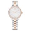 Matrix 3-Link-Uhr, Swiss Made, Metallarmband, silberfarben, roségoldfarbenes Finish Matrix 3-Link-Uhr, Swiss Made, Metallarmband, silberfarben, roségoldfarbenes Finish