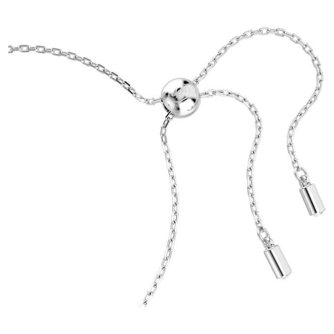Matrix-Armband im Baguette-Schliff, Knoten, Weiß, rhodiniert Matrix-Armband im Baguette-Schliff, Knoten, Weiß, rhodiniert