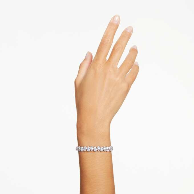 Matrix-Armband im Birnenschliff, weiß, rhodiniert Matrix-Armband im Birnenschliff, weiß, rhodiniert