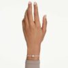 Matrix-Armband mit gemischten Schliffen, weiß, roségoldfarben plattiert Matrix-Armband mit gemischten Schliffen, weiß, roségoldfarben plattiert