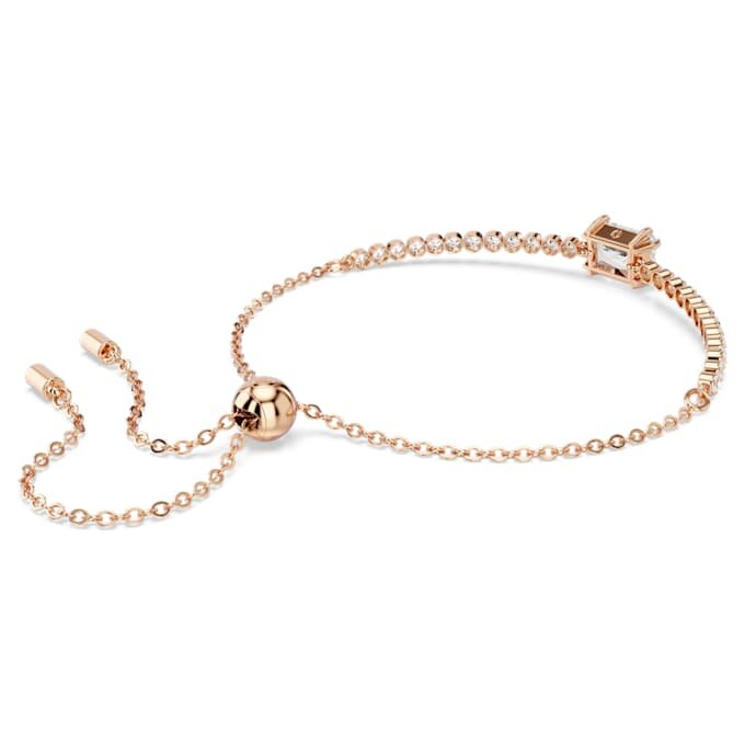 Matrix-Armband mit gemischten Schliffen, weiß, roségoldfarben plattiert Matrix-Armband mit gemischten Schliffen, weiß, roségoldfarben plattiert