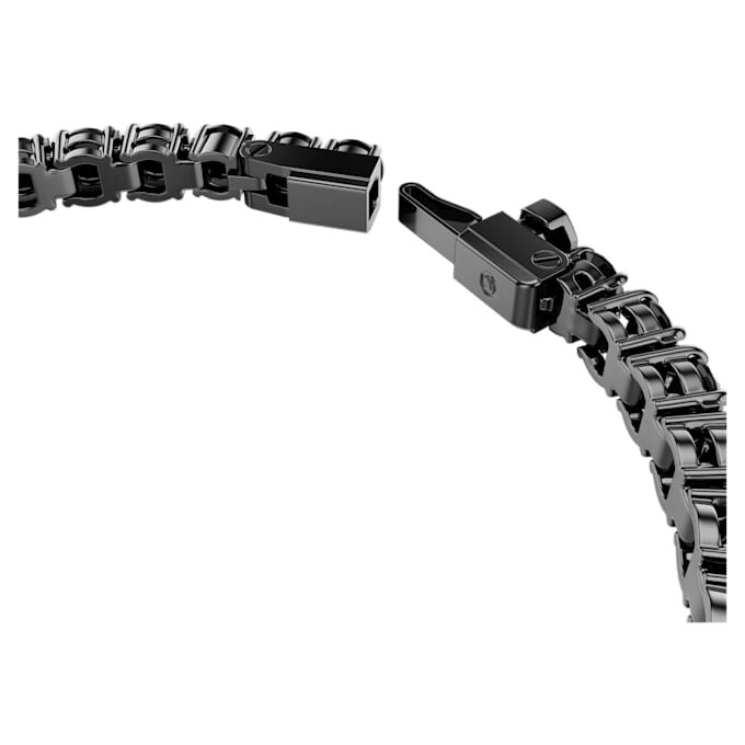 Matrix-Armband mit rundgeschliffenen Steinen, schwarz, rutheniumbeschichtet Matrix-Armband mit rundgeschliffenen Steinen, schwarz, rutheniumbeschichtet