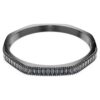 Matrix-Armreif im Baguette-Schliff, achteckige Form, grau, rutheniumbeschichtet