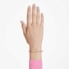 Matrix-Armreif im Baguette-Schliff, achteckige Form, rosa, goldfarben plattiert