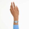 Matrix Armreif-Uhr Swiss Made, Kristall-Armband, Blau, Edelstahl Matrix Armreif-Uhr Swiss Made, Kristall-Armband, Blau, Edelstahl