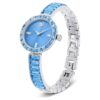Matrix Armreif-Uhr Swiss Made, Kristall-Armband, Blau, Edelstahl Matrix Armreif-Uhr Swiss Made, Kristall-Armband, Blau, Edelstahl