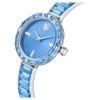 Matrix Armreif-Uhr Swiss Made, Kristall-Armband, Blau, Edelstahl Matrix Armreif-Uhr Swiss Made, Kristall-Armband, Blau, Edelstahl