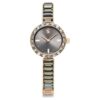 Matrix Armreif-Uhr Swiss Made, Kristall-Armband, grau, roségoldfarben Matrix Armreif-Uhr Swiss Made, Kristall-Armband, grau, roségoldfarben