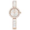 Matrix Armreif-Uhr Swiss Made, Kristall-Armband, Weiß, roségoldfarbene Oberfläche Matrix Armreif-Uhr Swiss Made, Kristall-Armband, Weiß, roségoldfarbene Oberfläche