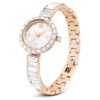 Matrix Armreif-Uhr Swiss Made, Kristall-Armband, Weiß, roségoldfarbene Oberfläche Matrix Armreif-Uhr Swiss Made, Kristall-Armband, Weiß, roségoldfarbene Oberfläche
