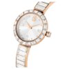 Matrix Armreif-Uhr Swiss Made, Kristall-Armband, Weiß, roségoldfarbene Oberfläche Matrix Armreif-Uhr Swiss Made, Kristall-Armband, Weiß, roségoldfarbene Oberfläche