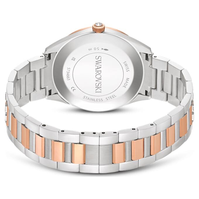 Matrix Date Uhr, Swiss Made, Metallarmband, roségoldfarben, Mischmetall-Finish Matrix Date Uhr, Swiss Made, Metallarmband, roségoldfarben, Mischmetall-Finish