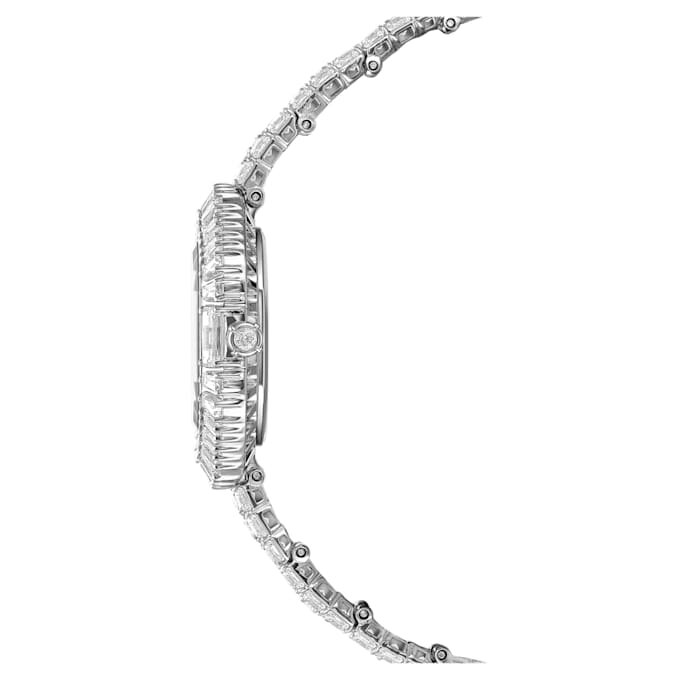 Matrix Octagon Uhr mit Baguette-Schliff, Metallarmband, silberfarben, Edelstahl Matrix Octagon Uhr mit Baguette-Schliff, Metallarmband, silberfarben, Edelstahl