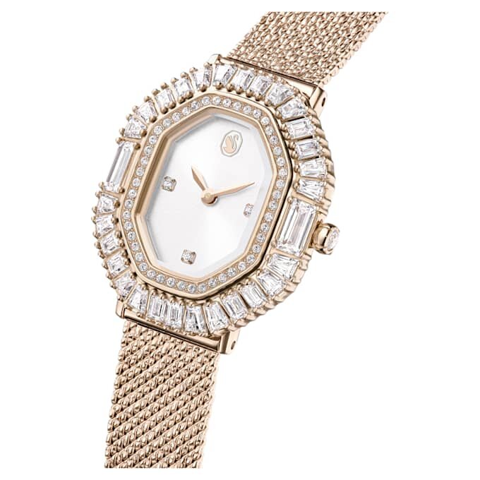 Matrix Octagon Uhr mit Metallarmband, goldfarben, champagnerfarbene PVD-Beschichtung Matrix Octagon Uhr mit Metallarmband, goldfarben, champagnerfarbene PVD-Beschichtung