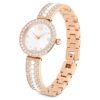 Matrix Pearl Armreif-Armbanduhr, Swiss Made, Kristallarmband, weiß, roségoldfarben Matrix Pearl Armreif-Armbanduhr, Swiss Made, Kristallarmband, weiß, roségoldfarben