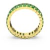 Matrix-Ring im Baguette-Schliff, grün, goldfarben plattiert Matrix-Ring im Baguette-Schliff, grün, goldfarben plattiert