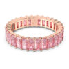Matrix-Ring im Baguette-Schliff, rosa, roségoldfarben plattiert Matrix-Ring im Baguette-Schliff, rosa, roségoldfarben plattiert