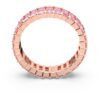 Matrix-Ring im Baguette-Schliff, rosa, roségoldfarben plattiert Matrix-Ring im Baguette-Schliff, rosa, roségoldfarben plattiert