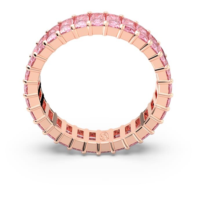 Matrix-Ring im Baguette-Schliff, rosa, roségoldfarben plattiert Matrix-Ring im Baguette-Schliff, rosa, roségoldfarben plattiert