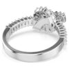 Matrix-Ring mit Baguette-Schliff, Knoten, weiß, rhodiniert Matrix-Ring mit Baguette-Schliff, Knoten, weiß, rhodiniert