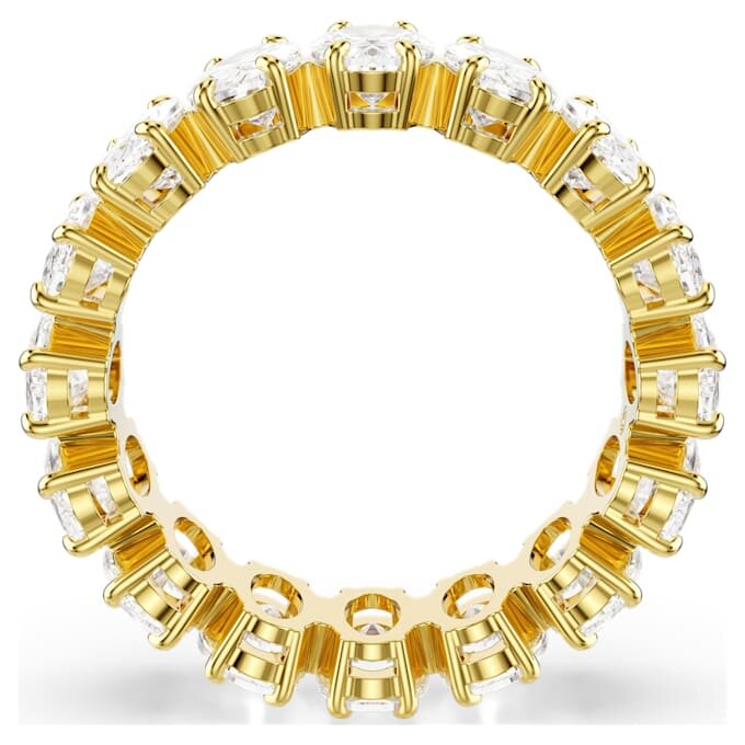 Matrix-Ring mit ovalem Schliff, weiß, vergoldet Matrix-Ring mit ovalem Schliff, weiß, vergoldet