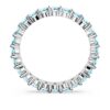Matrix-Ring mit rundem Schliff, blau, rhodiniert Matrix-Ring mit rundem Schliff, blau, rhodiniert