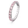 Matrix-Ring mit rundem Schliff, rosa, rhodiniert Matrix-Ring mit rundem Schliff, rosa, rhodiniert