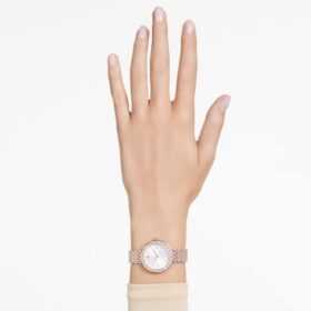 Matrix Tennis 7-Link-Uhr, Swiss Made, Metallarmband, Roségold-Farbton, gemischte Metalloberfläche