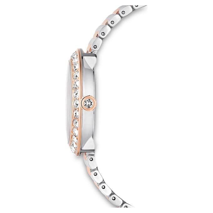 Matrix Tennis 7-Link-Uhr, Swiss Made, Metallarmband, Roségold-Farbton, gemischte Metalloberfläche Matrix Tennis 7-Link-Uhr, Swiss Made, Metallarmband, Roségold-Farbton, gemischte Metalloberfläche
