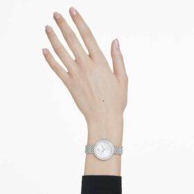 Matrix Tennis 7-Link-Uhr, Swiss Made, Metallarmband, silberfarben, Edelstahl