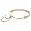 Matrix Tennis-Armband mit rundgeschliffenen Steinen, weiß, roségoldfarben plattiert Matrix Tennis-Armband mit rundgeschliffenen Steinen, weiß, roségoldfarben plattiert