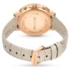 Matrix Tennis Chrono Uhr, Swiss Made, Lederarmband, beige, roségoldfarben