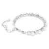 Matrix Tennisarmband Crystal Pearl, Rundschliff, Weiß, rhodiniert Matrix Tennisarmband Crystal Pearl, Rundschliff, Weiß, rhodiniert
