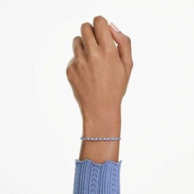 matrix tennisarmband mit gemischten rundschliffen blau rhodiniert 1 280x280 - Matrix Tennisarmband mit gemischten Rundschliffen, blau, rhodiniert