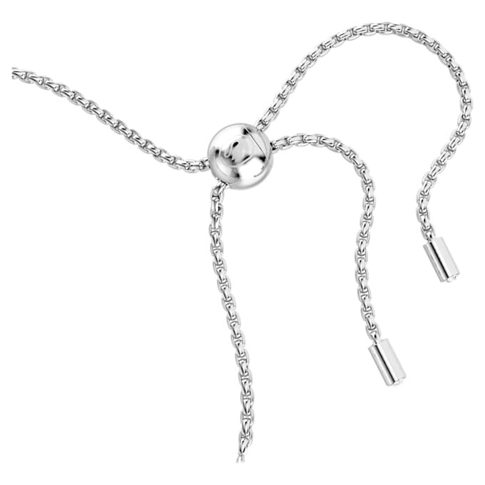Matrix Tennisarmband mit gemischten Rundschliffen, weiß, rhodiniert Matrix Tennisarmband mit gemischten Rundschliffen, weiß, rhodiniert